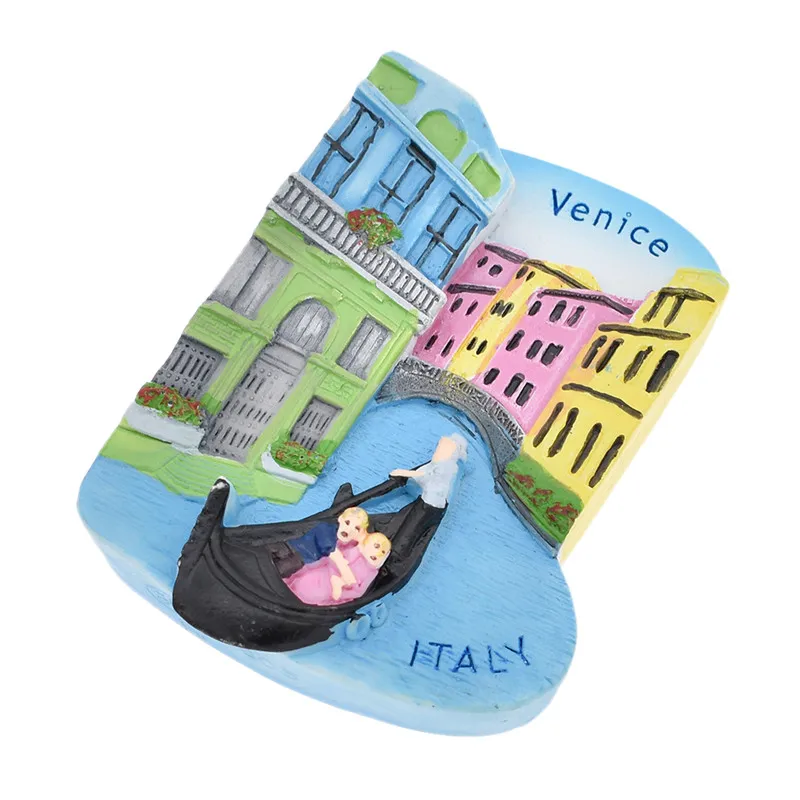 3D Custom City Souvenir Fridge Magnet Italy Building Souvenir Resin Fridge Magnets For Home Decor