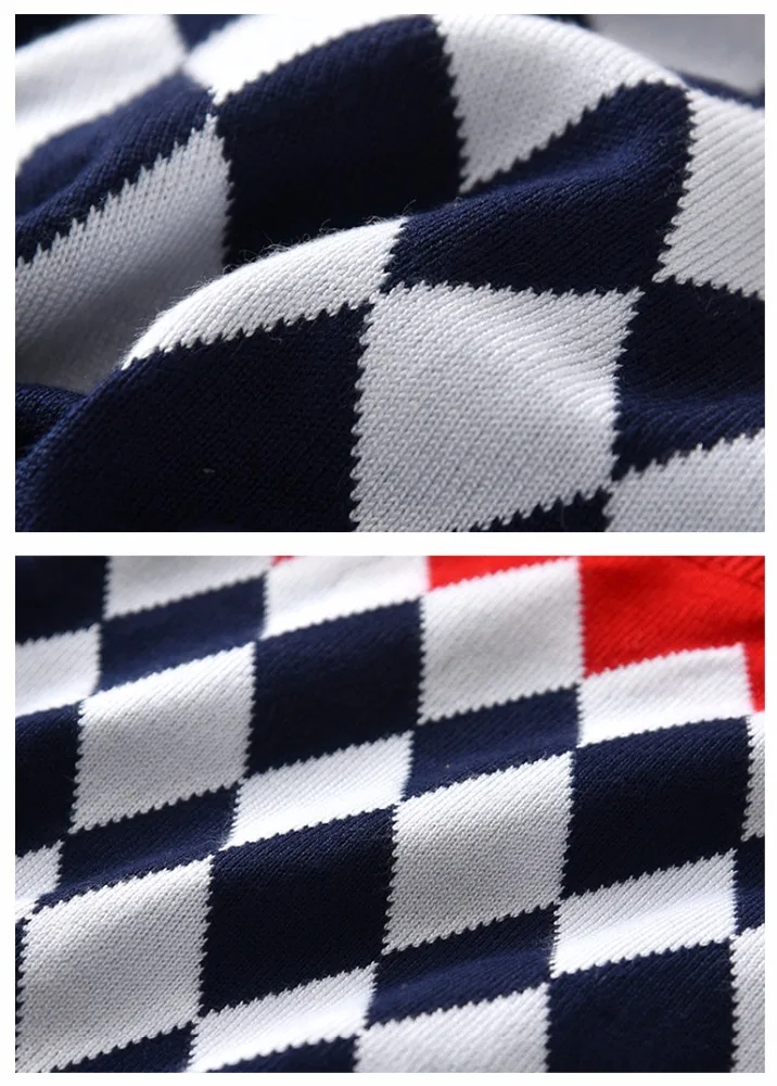 Manufacturers Wholesale Cheap Children Knit Pullover Kids Standard Wool Top Little Boy Contrast Color Plaid Sweater
