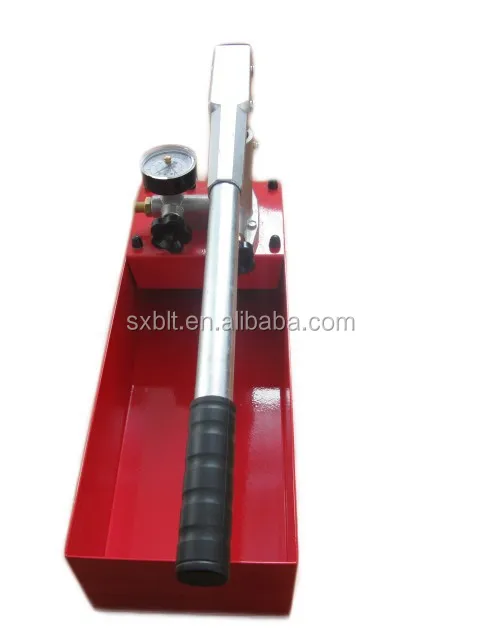 hydraulic manual water pressure test pump testing in pipes