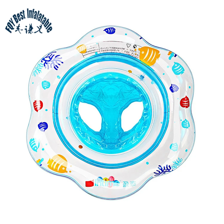 PVC water safety inflatable swimming pool baby floating ring customised star Swan collar sunshade small seat kids toddler float