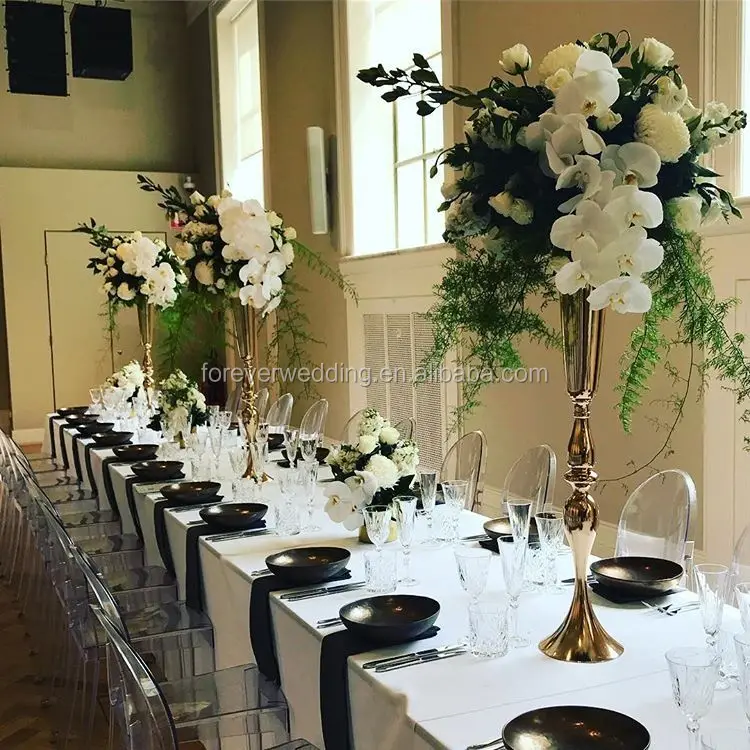 
Floor Vases Decorative Gold Metal Trumpet Table Centerpiece Wedding Aisle Decorations 