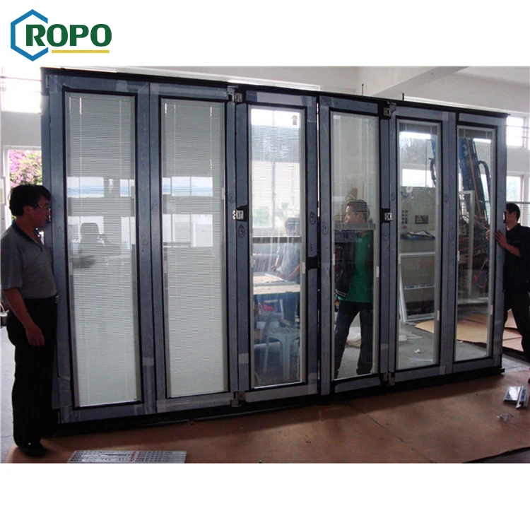 AS2208 Patio Toilet French PVC Vinyl Plastic Folding Bifold Door