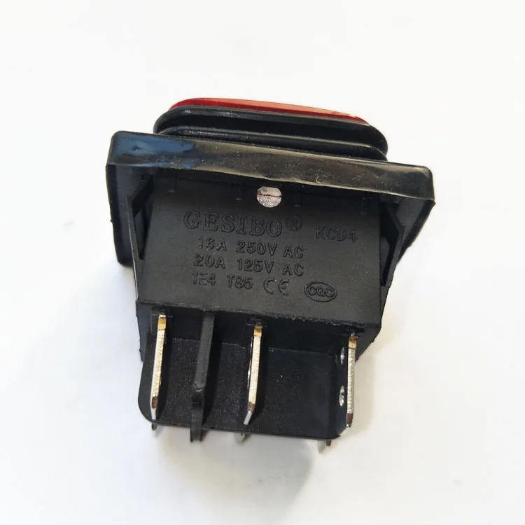 Waterproof 3 position T105 55 6 pins ON OFF ON illuminated rocker switches
