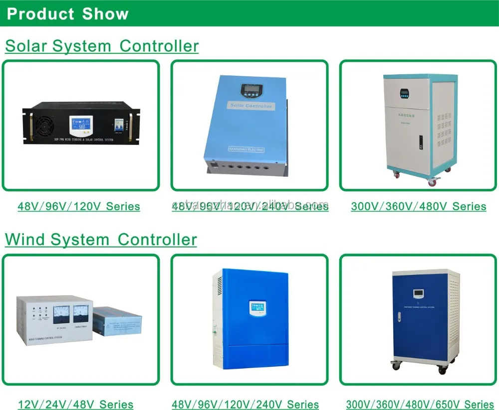 40KW On grid system wind solar hybrid power controller with dump load
