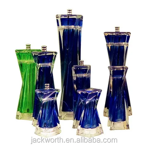 Acrylic Plastic Salt Shaker and Pepper Mill Set