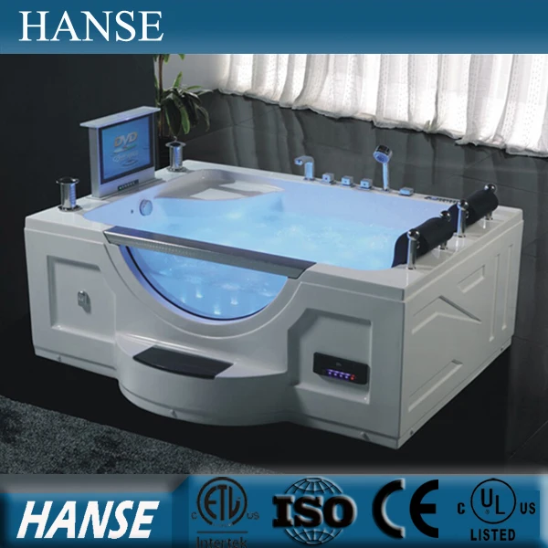 HS-B277A TV Chinese transparent acrylic 2 people small spa bath