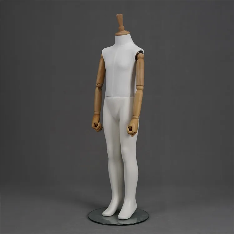 2019 New Arrival Product Fabric No Head Child Mannequin With Wooden Arms