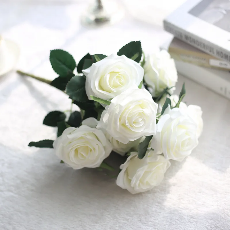 
China factory wholesale natural rose long stem preserved rose flowers artificial rose home decoration 