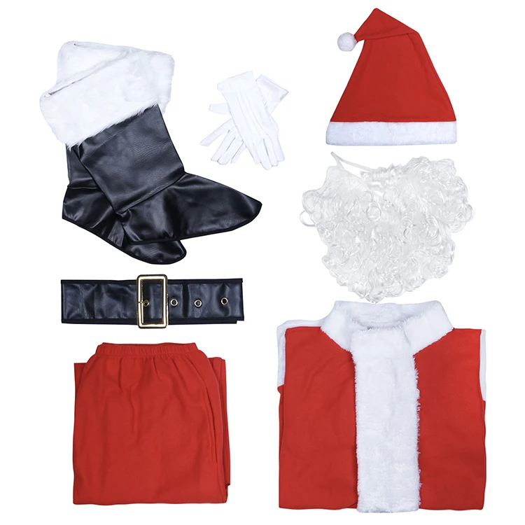 christmas happy new year adult man Diamond velvet santa claus costume for men cosplay fancy dress suit