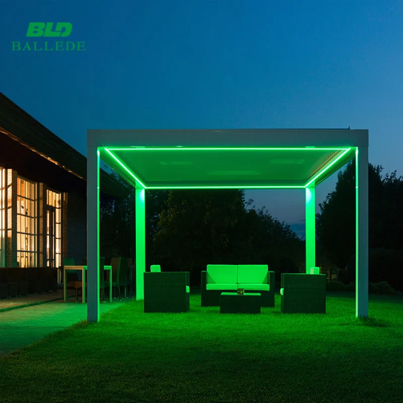 Motorized Patio Roof Deck Bioclimatic Outdoor Waterproof Pergola Canopy