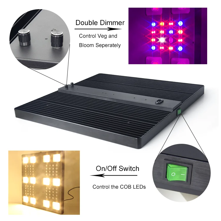 Advanced High Power Led Grow Light 1500W UV IR Red Blue Led Grow Panel For Farming