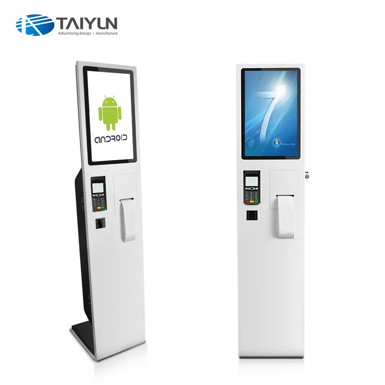21.5 inch self-service ticket vending kiosk payment terminal machine in station