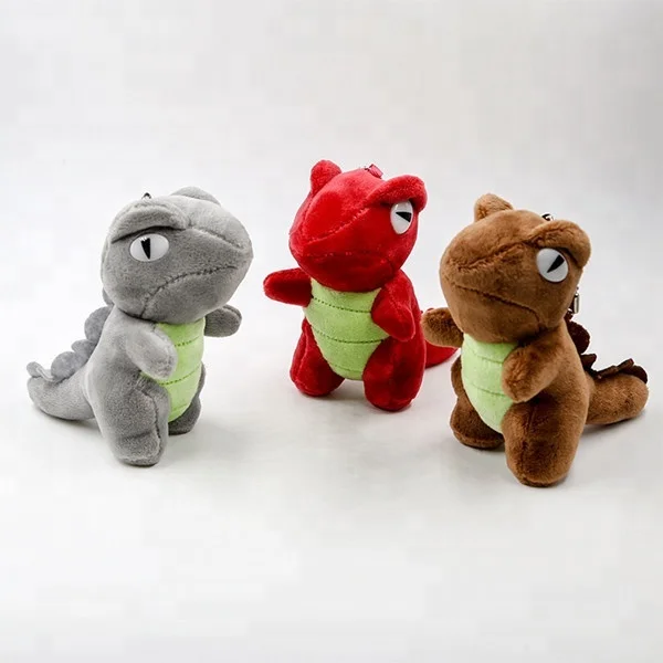 Free Sample Custom OEM Cute Soft Plush Dragon Keychain Dinosaur Keyring Wholesale Stuffed Animal Kids Cartoon Mini Plush Dragon