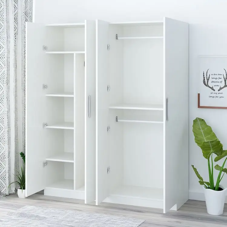 Fancy Solid wood bedroom closet family Storage Clothes Wardrobe Cabinet