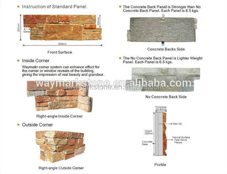 
Cheap Natural quartz Exterior and Interior Cultured Wall Brick Stone Panel veneer CZ-N16 