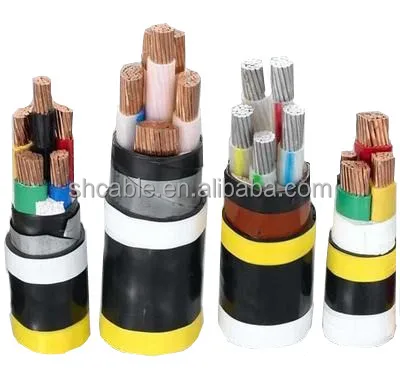 PVC/ XLPE/ Copper/aluminum armoured/unarmored electric power cables different types of electrical cables