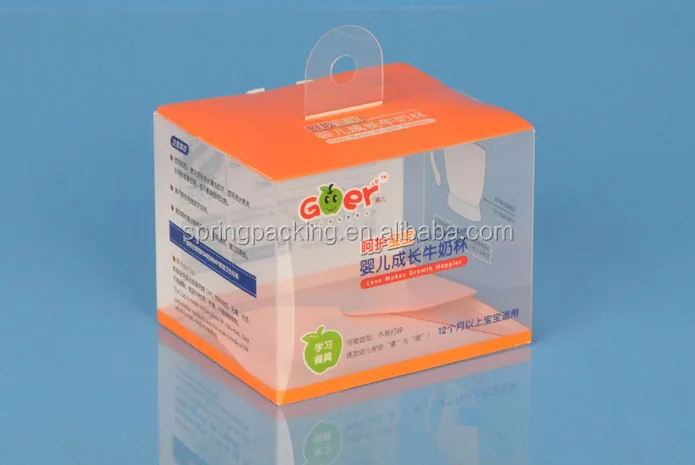 PVC PET material Clear printing plastic folding box blister card paper glue box for toys electronic cosmetic gift packaging