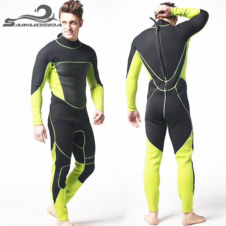 Customized 3mm 5mm Neoprene men women wetsuits full body surf diving suit Back zip Wetsuit