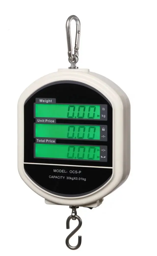 dual sides fish vegetable waterproof commercial high precision weigh 30kg hanging digital electronic price scale with controller