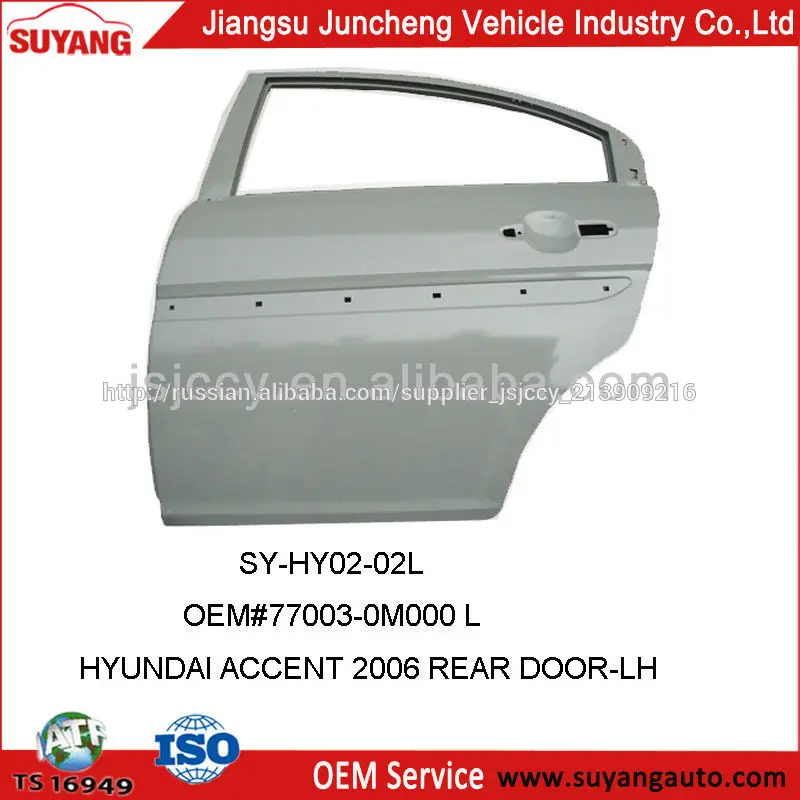 деталь автомобиля задняя дверь для хэндай акцент (hyundai accent 2006) завод прямо