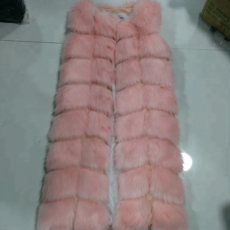 
Ladies Fancy Knit Waistcoat Womens Raccoon Faux Fur Vest 