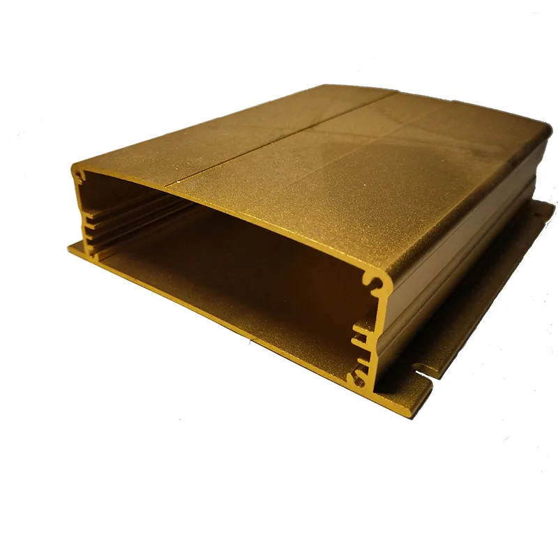 
Aluminium box profile 6063 T5 factory / Gloden anodized Customized electronic enclosure extruded aluminum manufacturer 