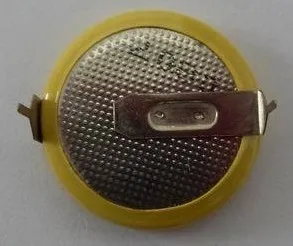 3.6V LIR2450 110mAH with tabs pins solder tags custom lir2450 rechargeable button  battery