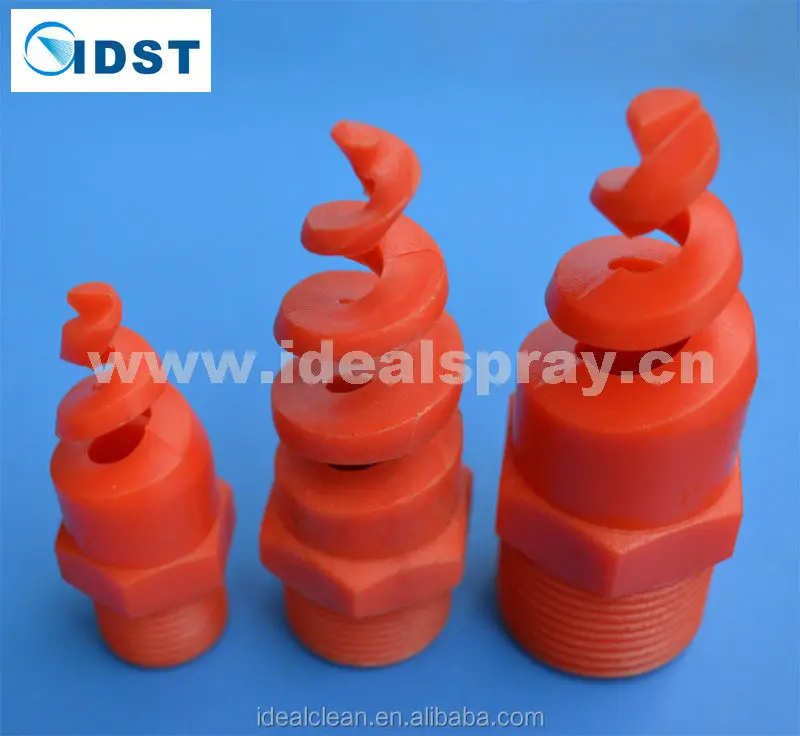 
Stainless steel SUS 316 ceramic plastic pigtail SPJT whirljet water spray spiral nozzle for flue gas desulfurization 