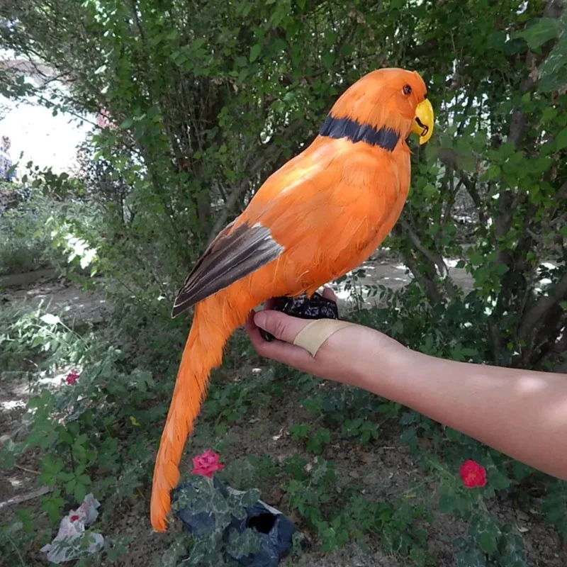 Different Color Available Artificial Macaw Parrot Bird Garden Decoration Figurine