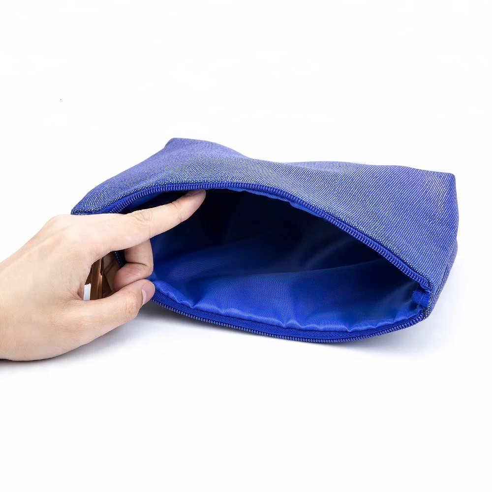 Free Sample Custom Fashion Cotton Zipper Canvas Makeup Bag Organic Travel Hot Popular Beauty Cosmetic Pouch Bags Manufacturers