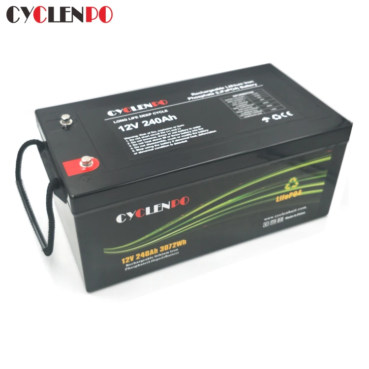 Заводская Высококачественная аккумуляторная батарея глубокого цикла lifepo4 12 в 240 Ач