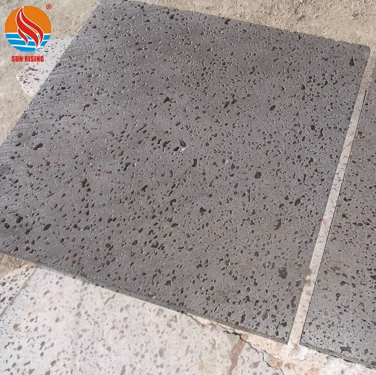 Черная вулканическая Лавовая каменная плитка 45x45