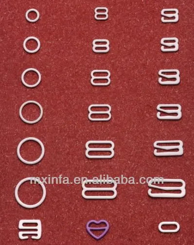 6-30mm custom color coated iron bra ring and slider