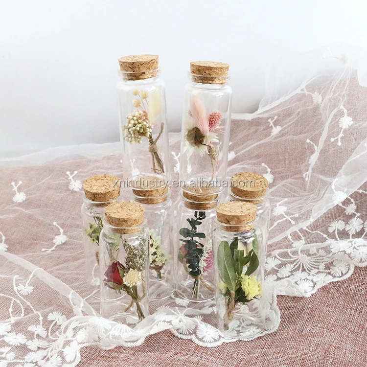 Недорогой подарок на день Святого Валентина, креативный Звездный натуральный сушеный мини-цветок, стеклянная бутылка для желаний