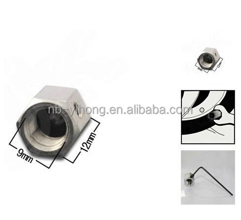 
Anti-theft Chrome Car Wheel Tire Valve Stem Caps with key Set Of 4 pcs 