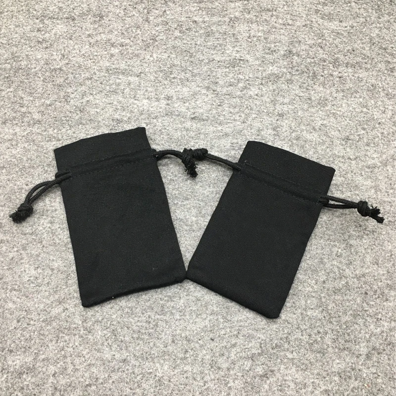 Wholesale Custom Logo Black Ecological Cotton Bag For Packaging