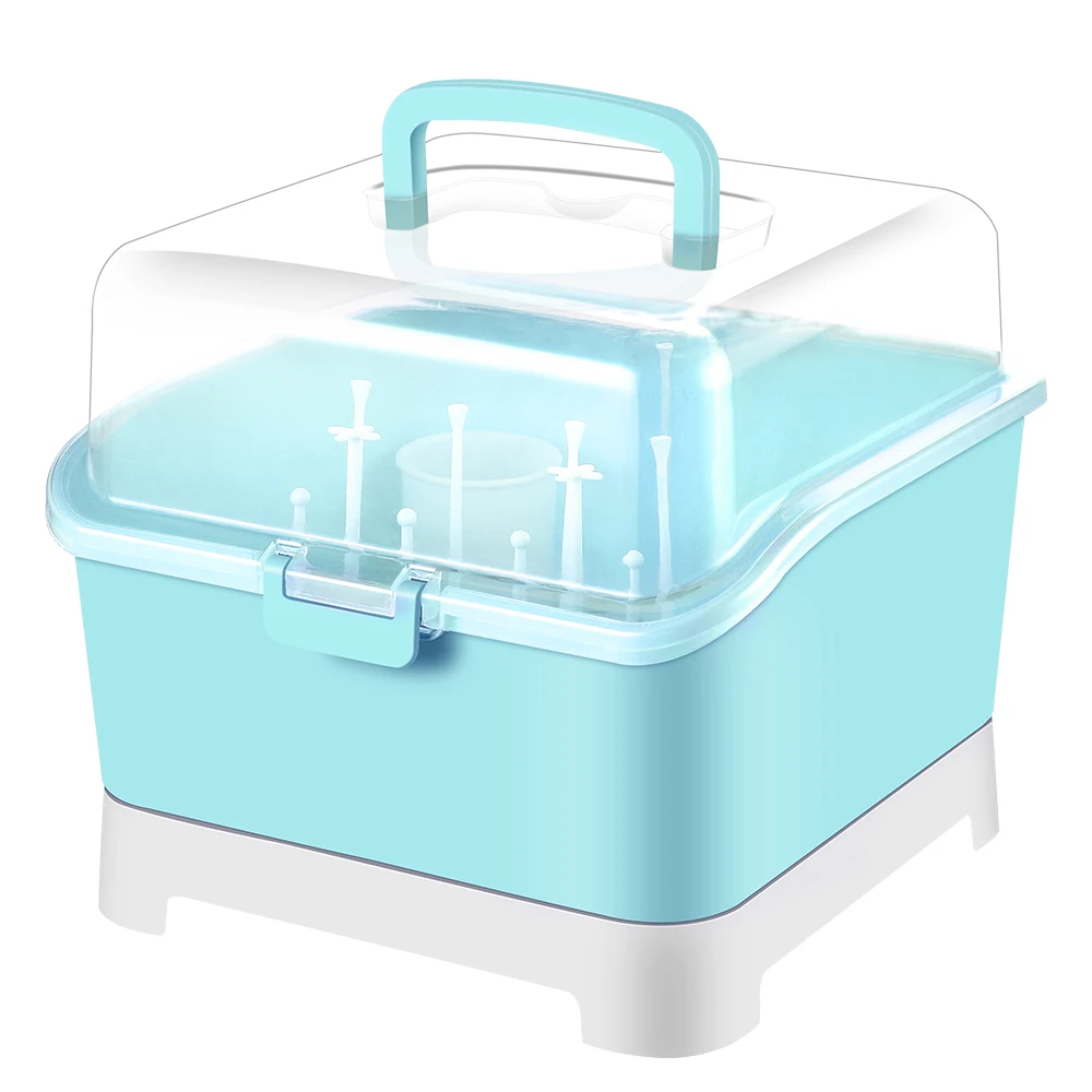 
High quality portable plastic baby milk feeding bottle storage box 