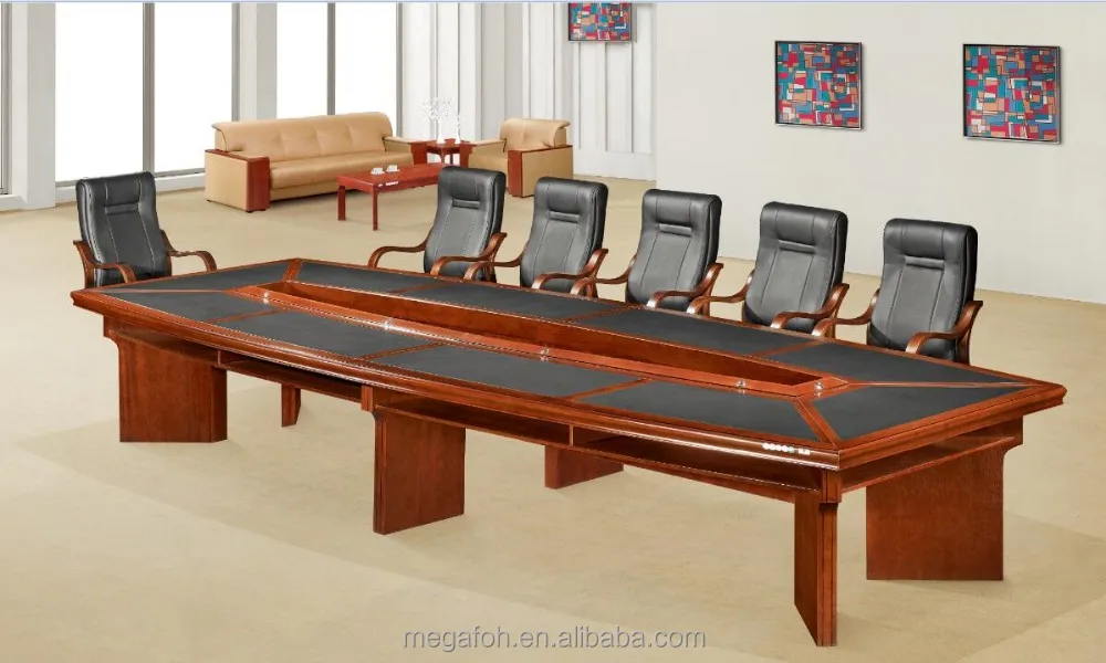 Luxury conference table / High end meeting room table / Contemporary Boardroom conference table (FOH-H8085)