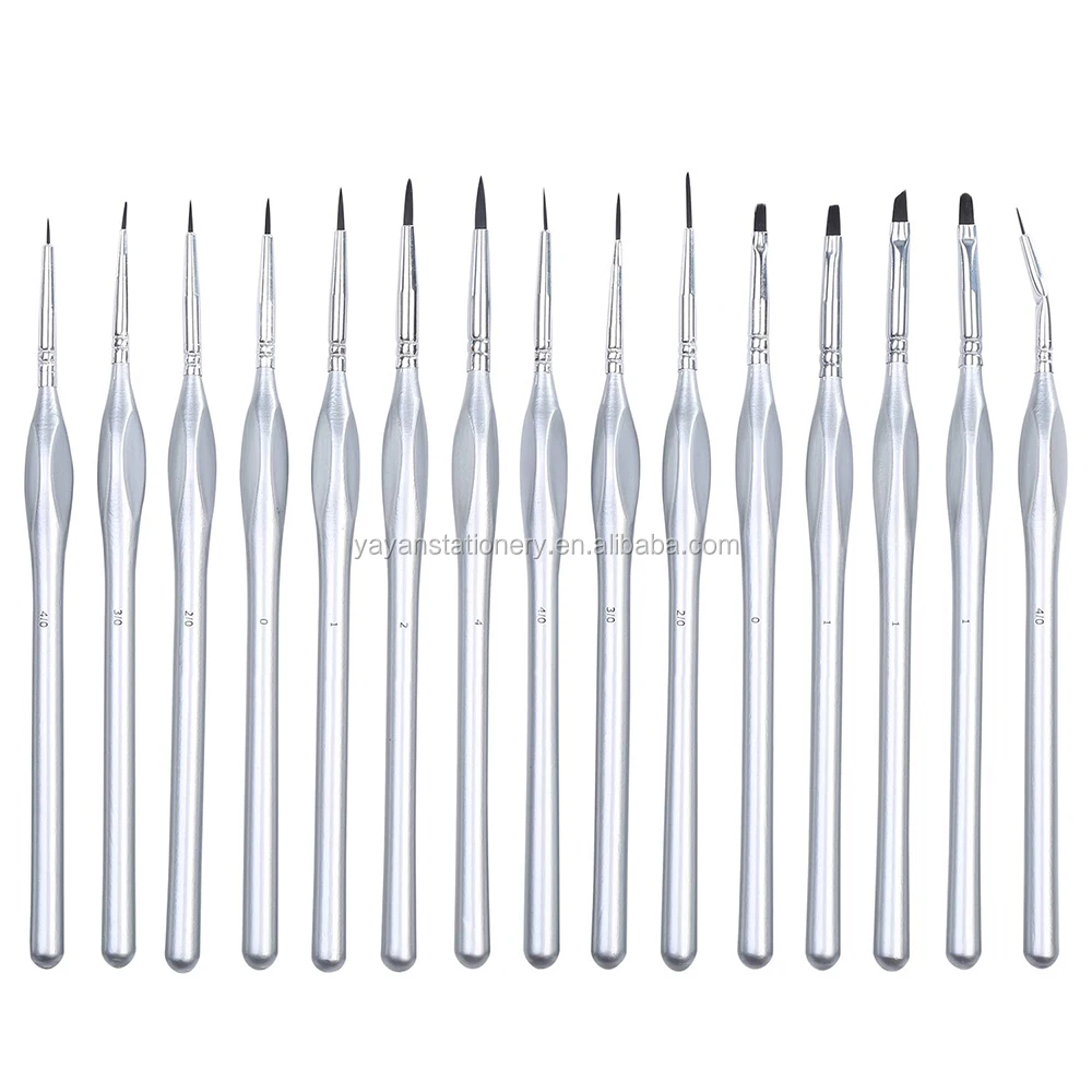 Miniature Synthetic Nylon Detail Paint Brush Set for Watercolor Acrylic Detail Painting,12PCS /Set