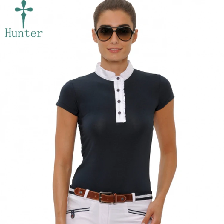Breathable High-Quality Fabric Performance Classic Design Custom Short Sleeve Equestrian