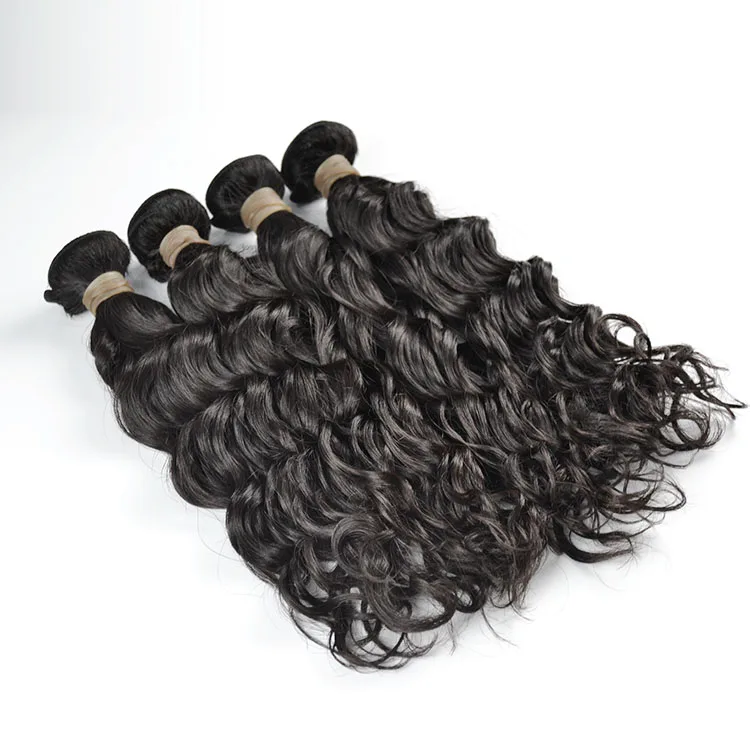 Factory wholesale Water Wave Salt And Pepper Human Hair Extensions