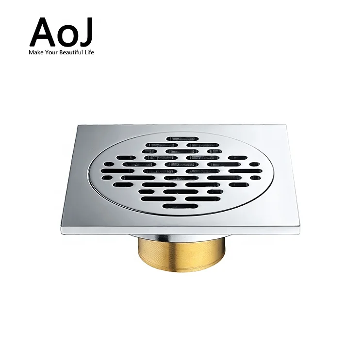 Brass bathroom anti-odor floor drain European style contemporary shower floor drain
