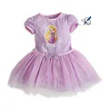 Rapunzel Fantasy Fairy Tale Kingdom Short Sleeve Layered Bow Decoration Princess Dress 080638