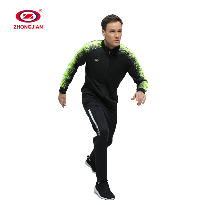men football referee coat sublimation foot ball zipper pullover casual soccer jacket