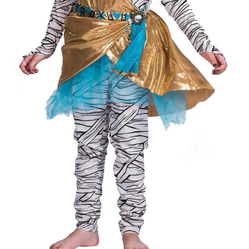 Halloween party carnival fancy dress children girls egypt mummy costume for kids