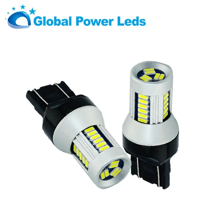 
T20 no error bulb auto led hot sales W21W/5W 7443 12V 24V 4014smd led car light CANBUS XENON WHITE red brake lights 