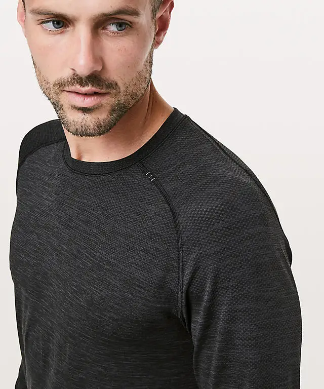 2019 Quality Chinese Products Elastic Mens T-Shirt O-Neck Seamless Venting Long Sleeve Men Top For Male Cotton Fitness T shirt