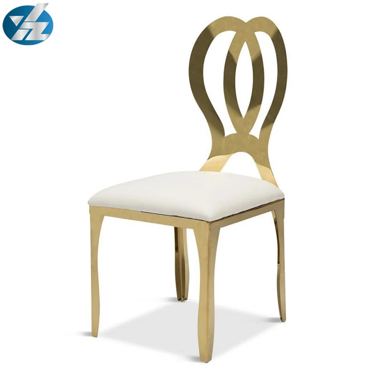 luxury new design stackable gold stainless steel chair banquet chair