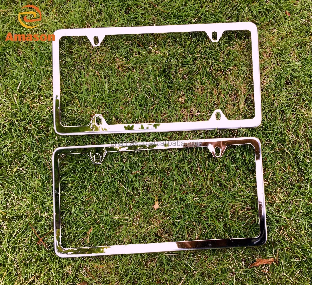Stainless steel 304 US standard Polished license plate frames mirror coating license plate frame