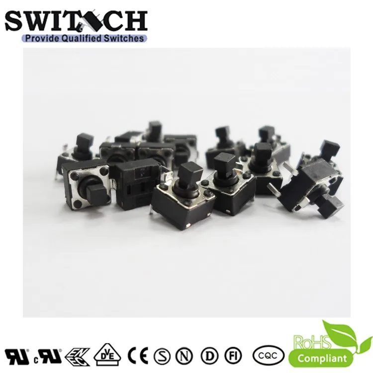 6*6mm PCB 2 feet tact switch with special vertical gull wing